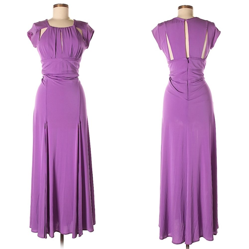 BCBGMAXAZRIA Orchid Lulu Cutout Bodice Gown - Picture 4 of 6